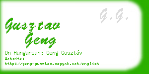 gusztav geng business card